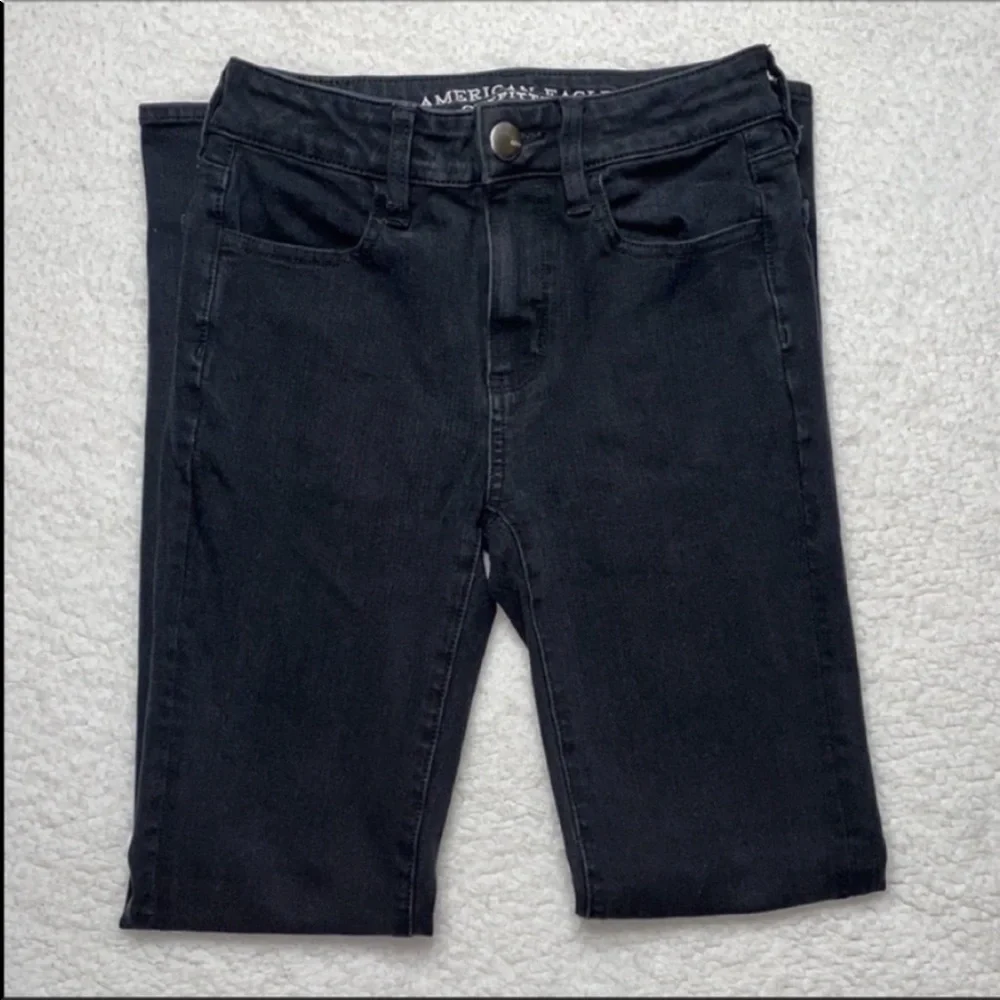 American Eagle Black Jeans Denim High Rise Jegging  Size 0
